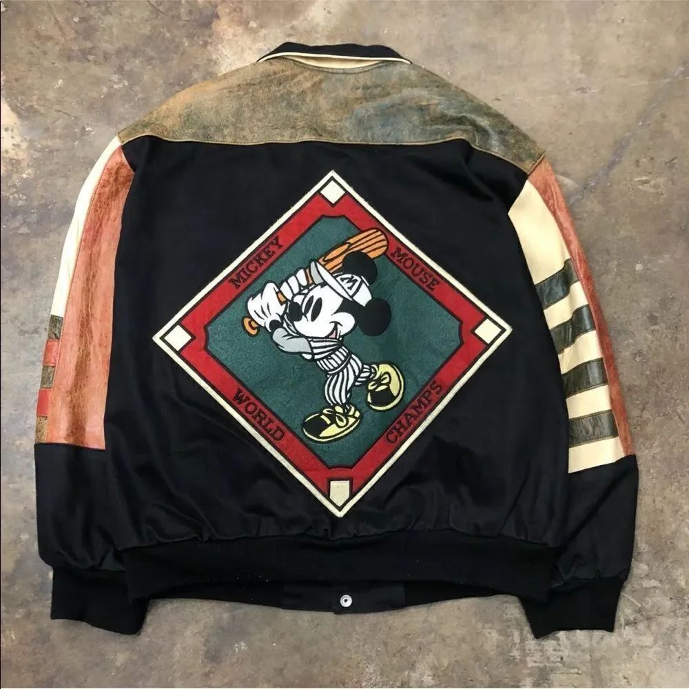 Jeff Hamilton bomber leather Disney Mickey Mouse